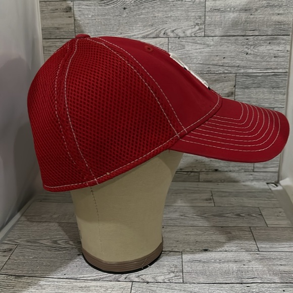 Texas Rangers red distressed fitted baseball cap hat size medium/ large - Picture 5 of 7